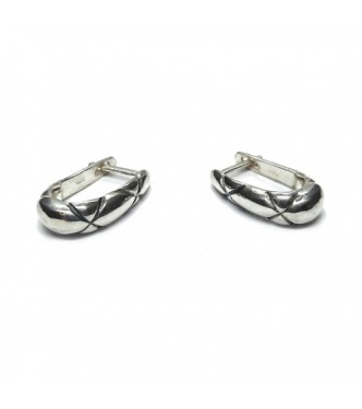 E000894 Genuine Sterling Silver Stylish Earrings Solid Hallmarked 925 Handmade